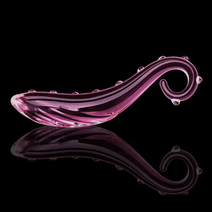 6.57 tum Rosa Bläckfiskarm Glas Dildo