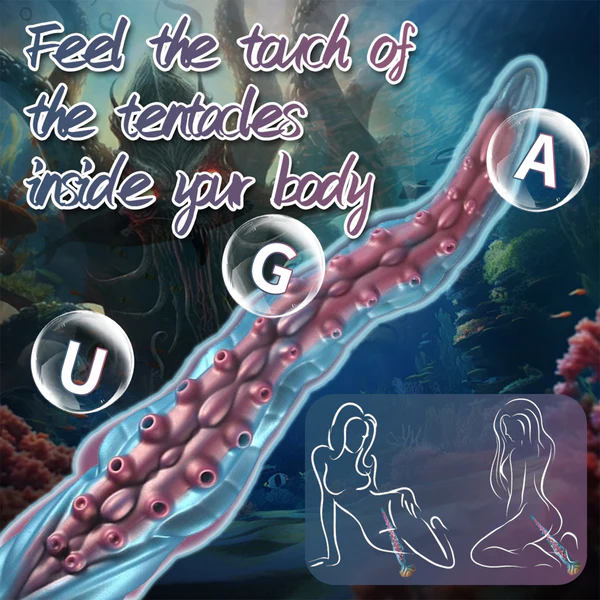Huge Blå Silikon Tentacle Dildo 50cm