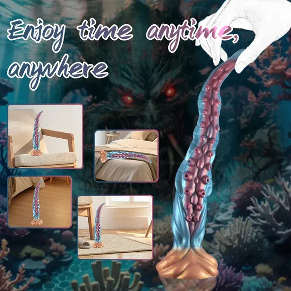 Huge Blå Silikon Tentacle Dildo 50cm