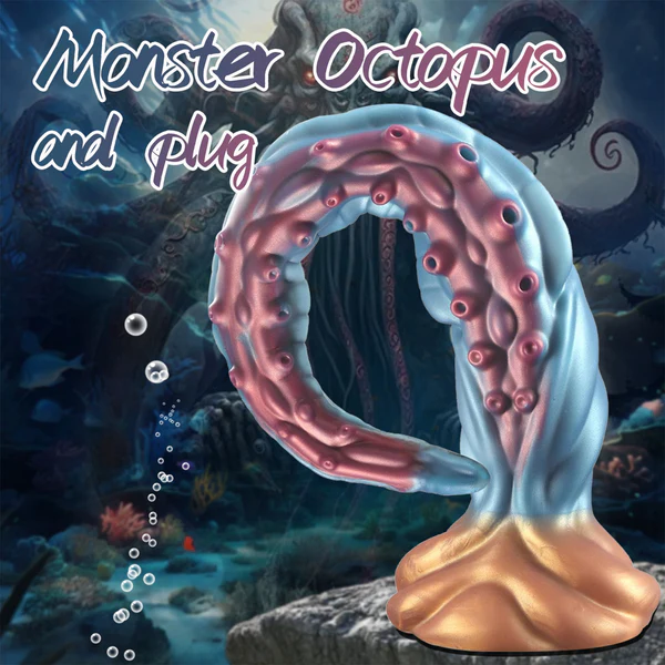 Huge Blå Silikon Tentacle Dildo 50cm