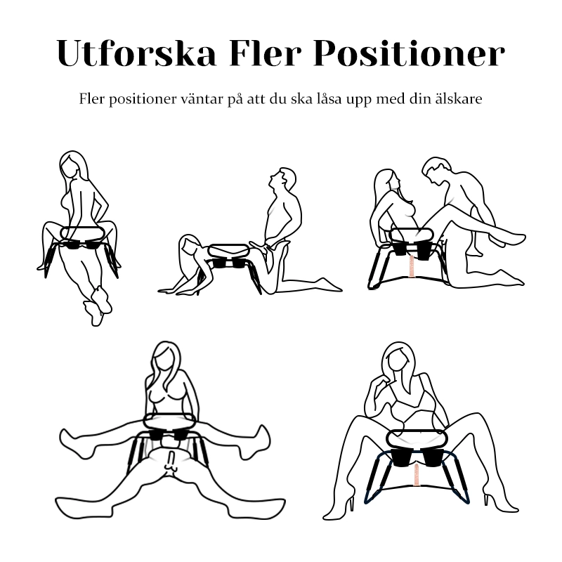 Justerbar Sexstol Med Armstöd Och Dildo För Olika Positioner