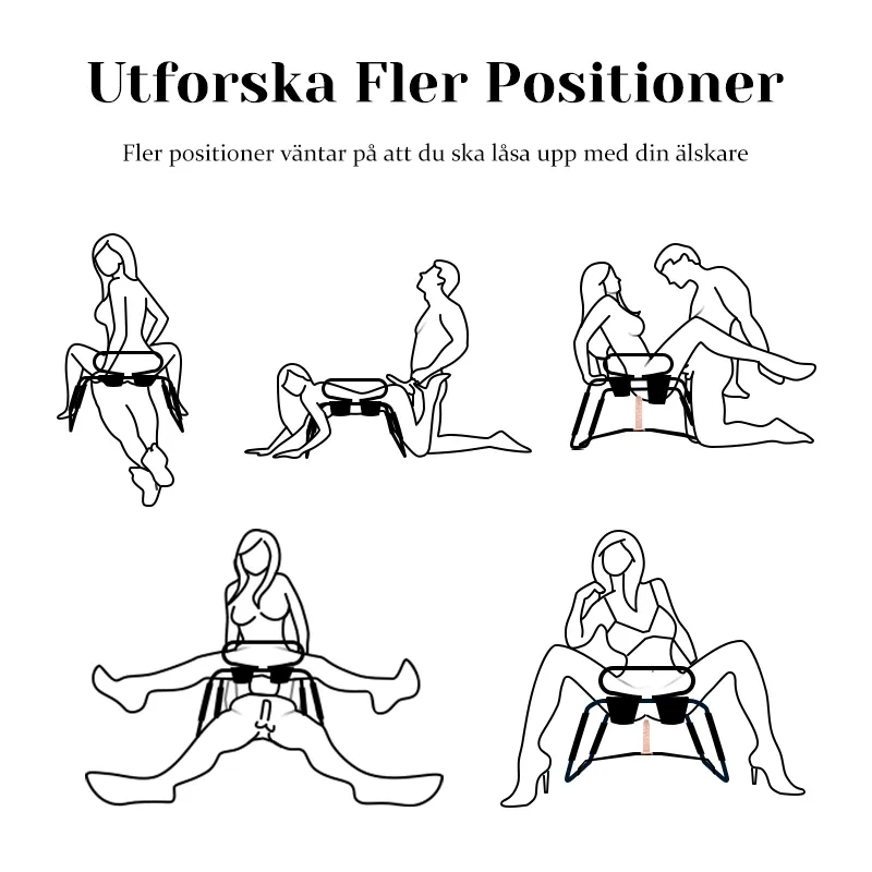 Justerbar Sexstol Med Armstöd Och Dildo För Olika Positioner
