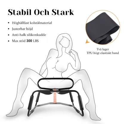 Justerbar Sexstol Med Armstöd Och Dildo För Olika Positioner