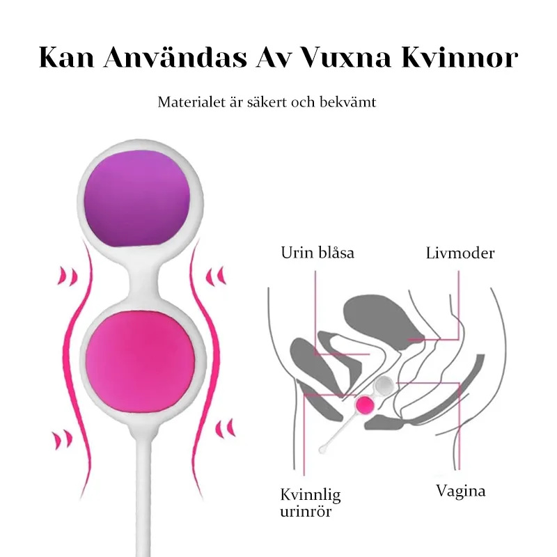 Bäckenbottenmuskelrehabilitering Silikon Knipkulor