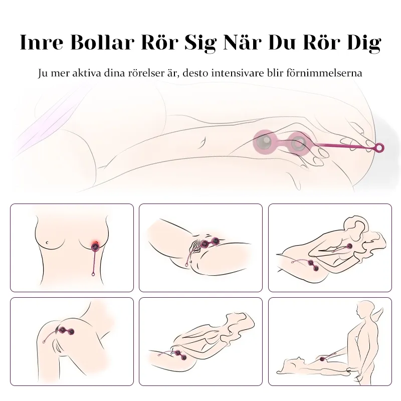 9 Vibrerande Trådlösa Fjärrkontrollade Knipkulor