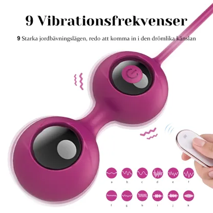 9 Vibrerande Trådlösa Fjärrkontrollade Knipkulor