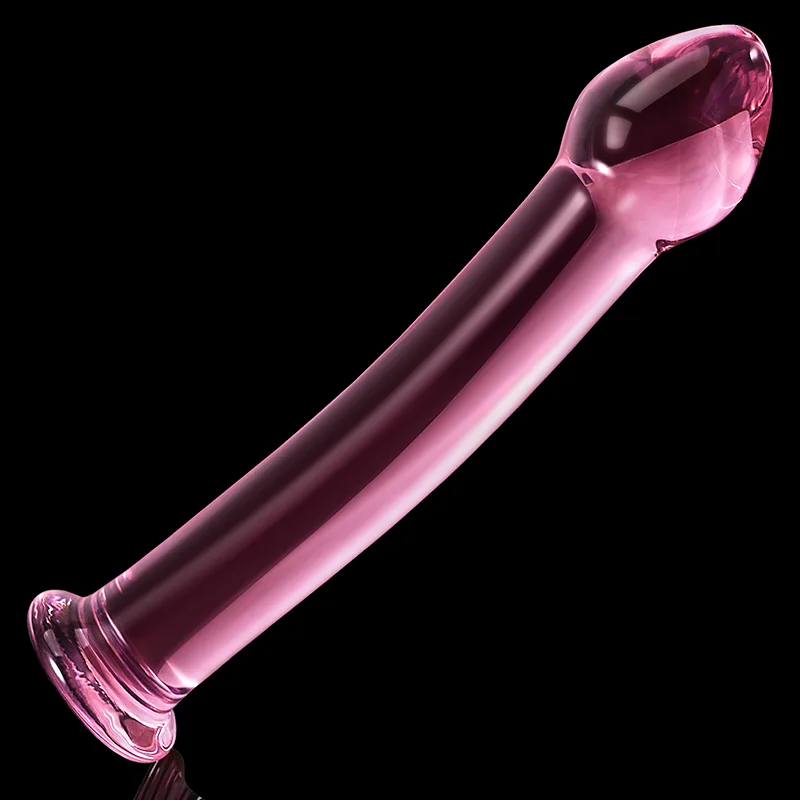 6.96 tum Svampformad Glass Dildo Med Kurva