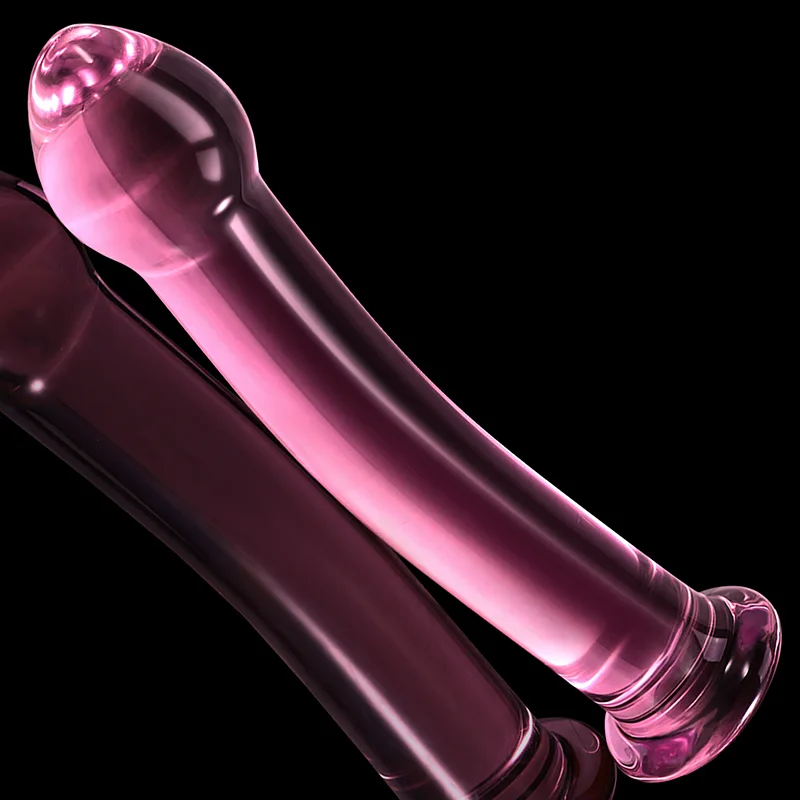 6.96 tum Svampformad Glass Dildo Med Kurva