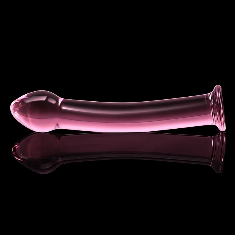 6.96 tum Svampformad Glass Dildo Med Kurva