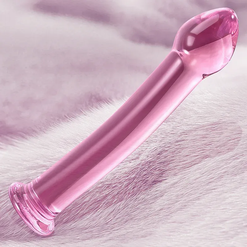 6.96 tum Svampformad Glass Dildo Med Kurva