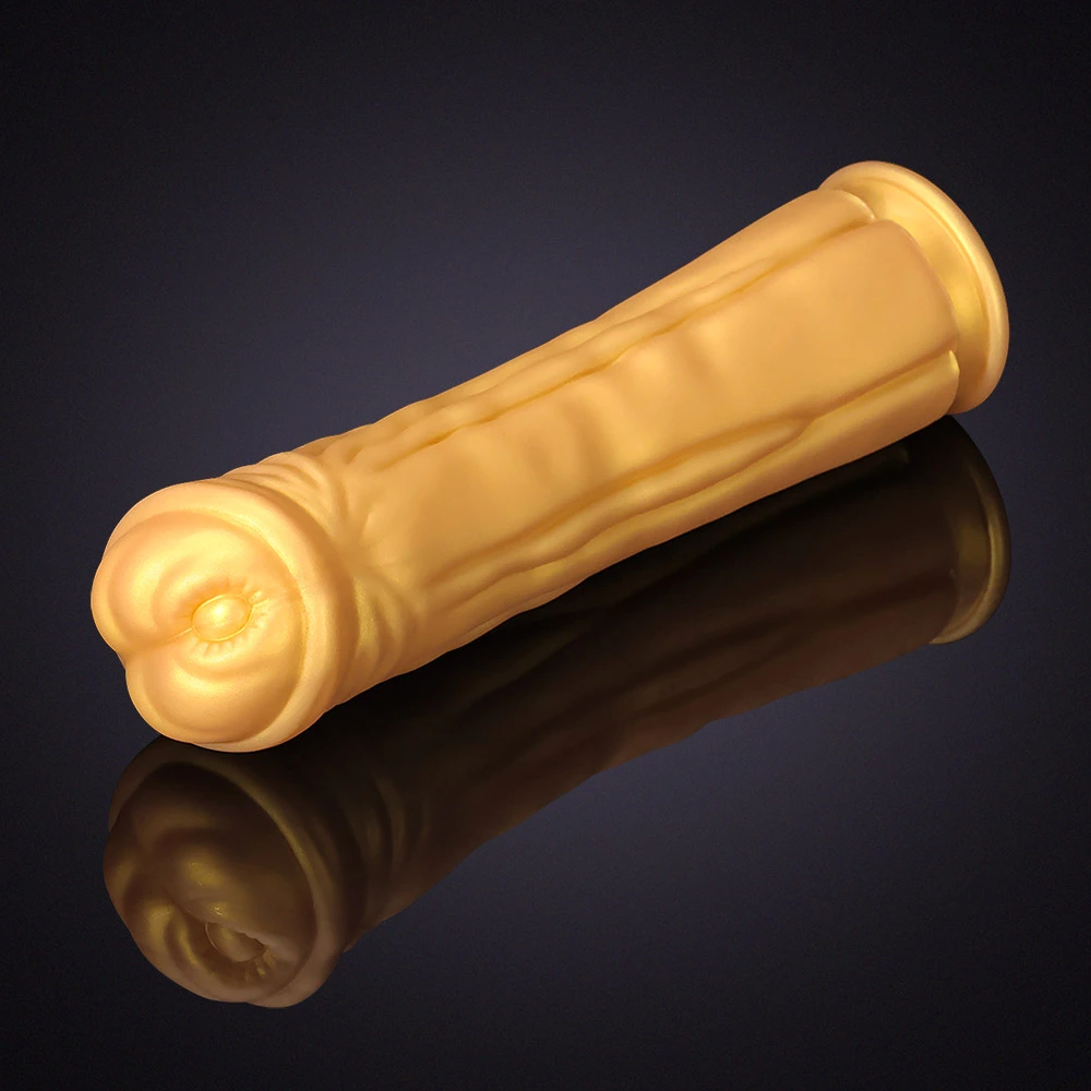 Lång Tjock Golden Silikon Häst Dildo 32cm