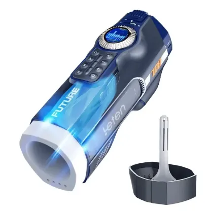 Leten 708 Future Masturbator med 10 Stötlägen, 10 Luftkuddemassagelägen och 2 Hylsor