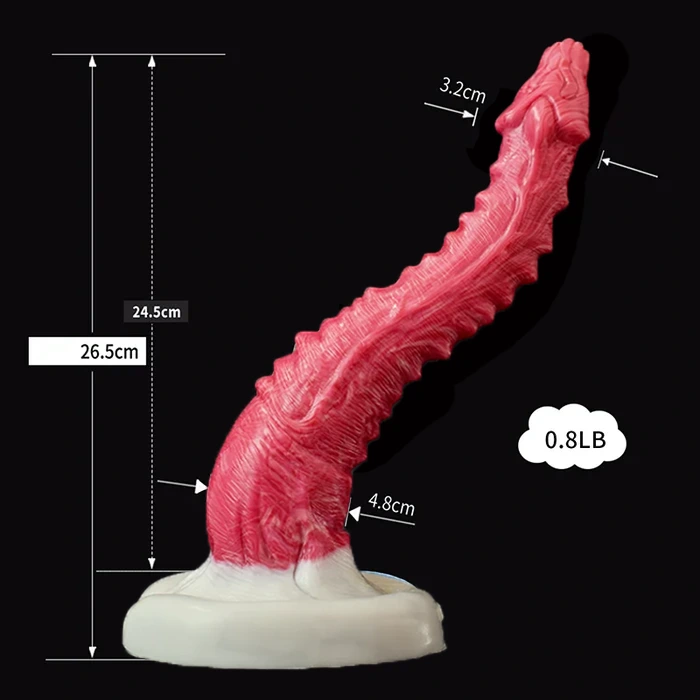 Lifelike Curved Silicone Monster Dildo 26.5cm