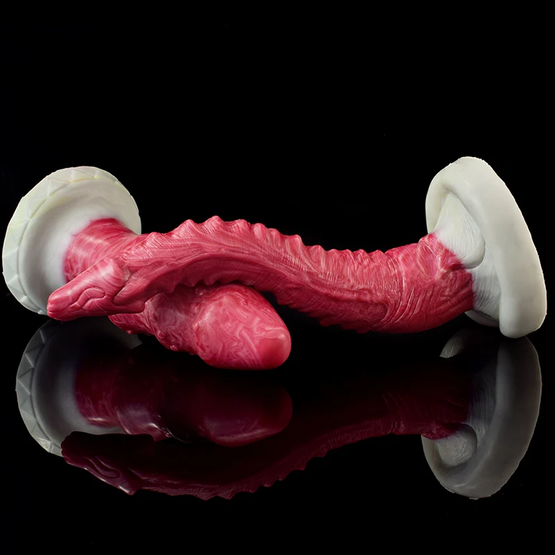 Lifelike Curved Silicone Monster Dildo 26.5cm
