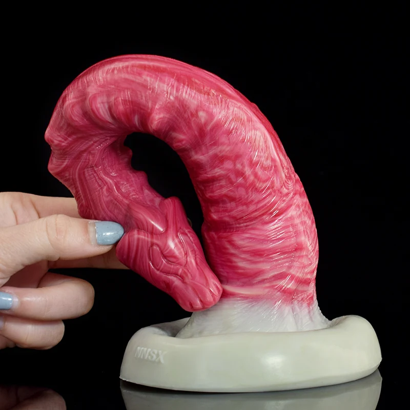 Lifelike Curved Silicone Monster Dildo 26.5cm