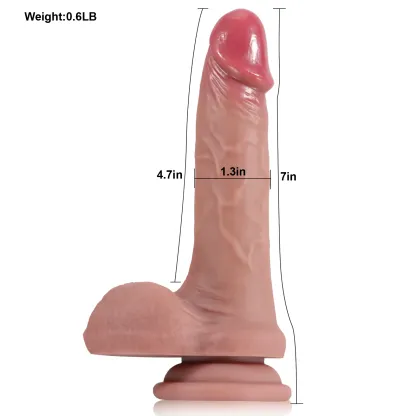 Liten Realistisk Dildo med Förhud 18cm