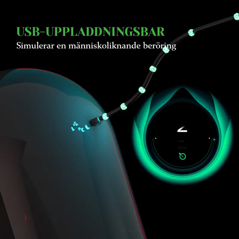 Male Masturbator med Sugande, Stötande, Vibrerande, Värmande och Röstfunktion