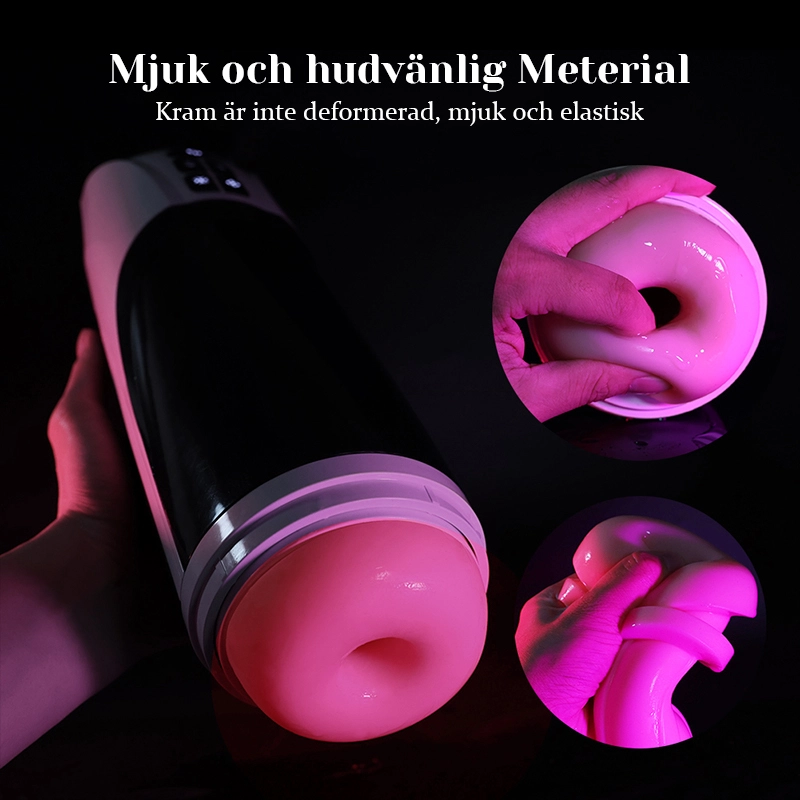 6-i-1 Stor Handsfri Male Masturbator med Förvärmningsbas