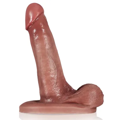 Mjuk Dildo med förhud 17cm
