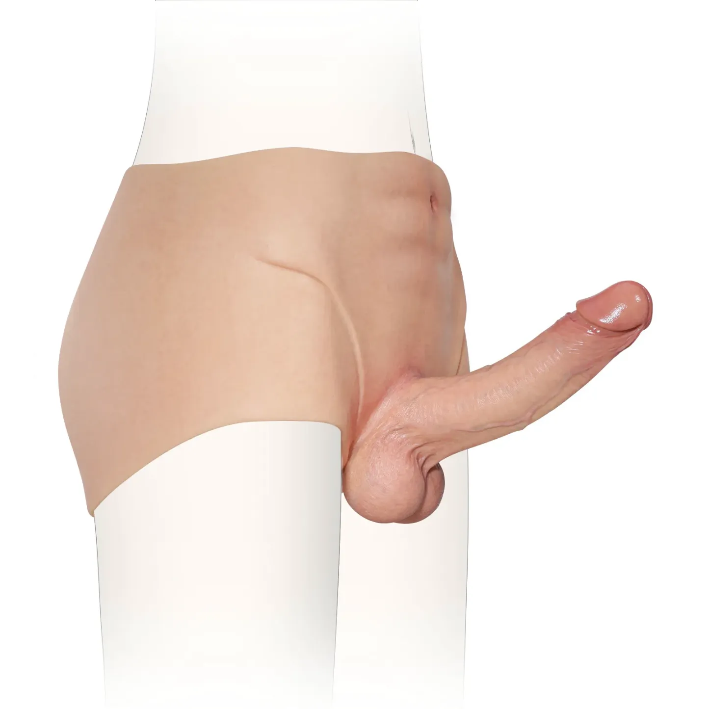 Mjuk Realistic Silikon Strap-on Dildo 