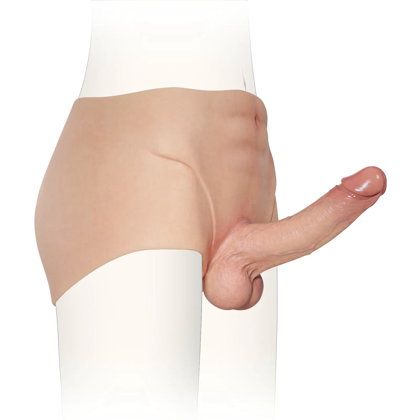 Mjuk Realistic Silikon Strap-on Dildo 