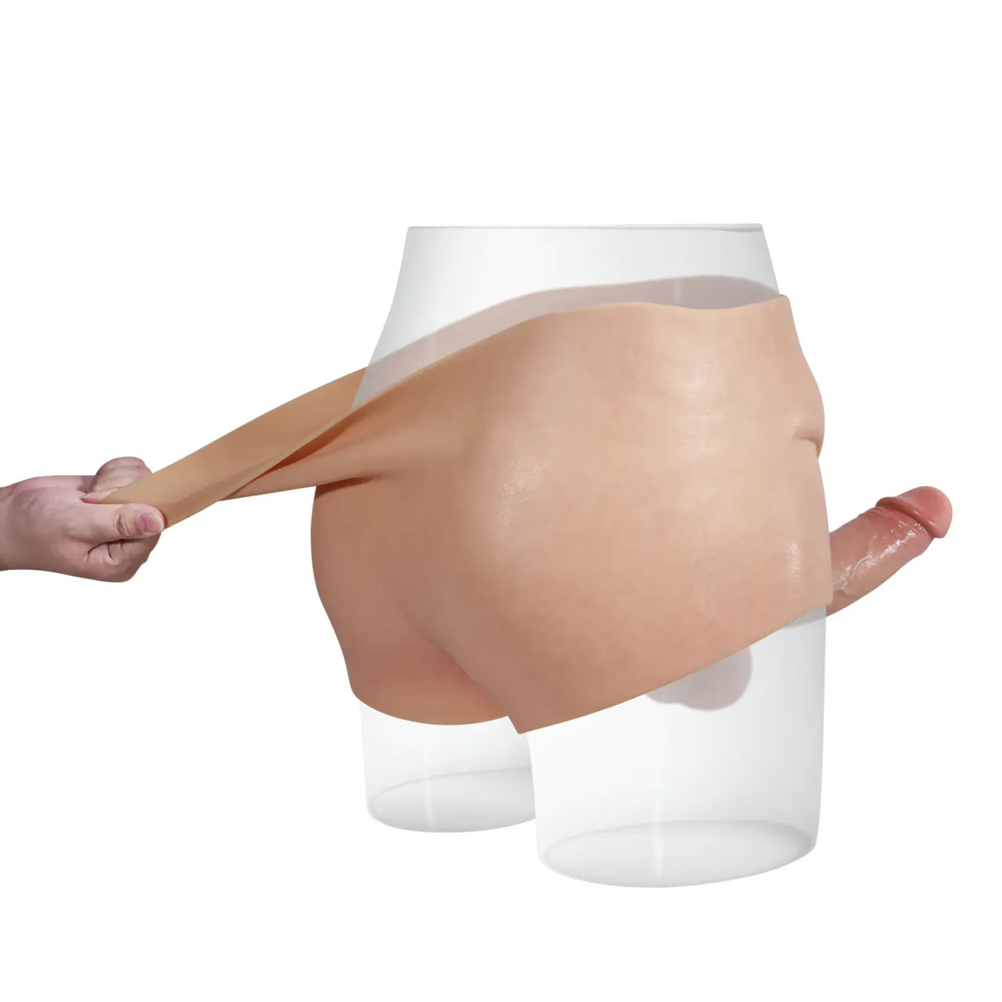 Mjuk Realistic Silikon Strap-on Dildo 