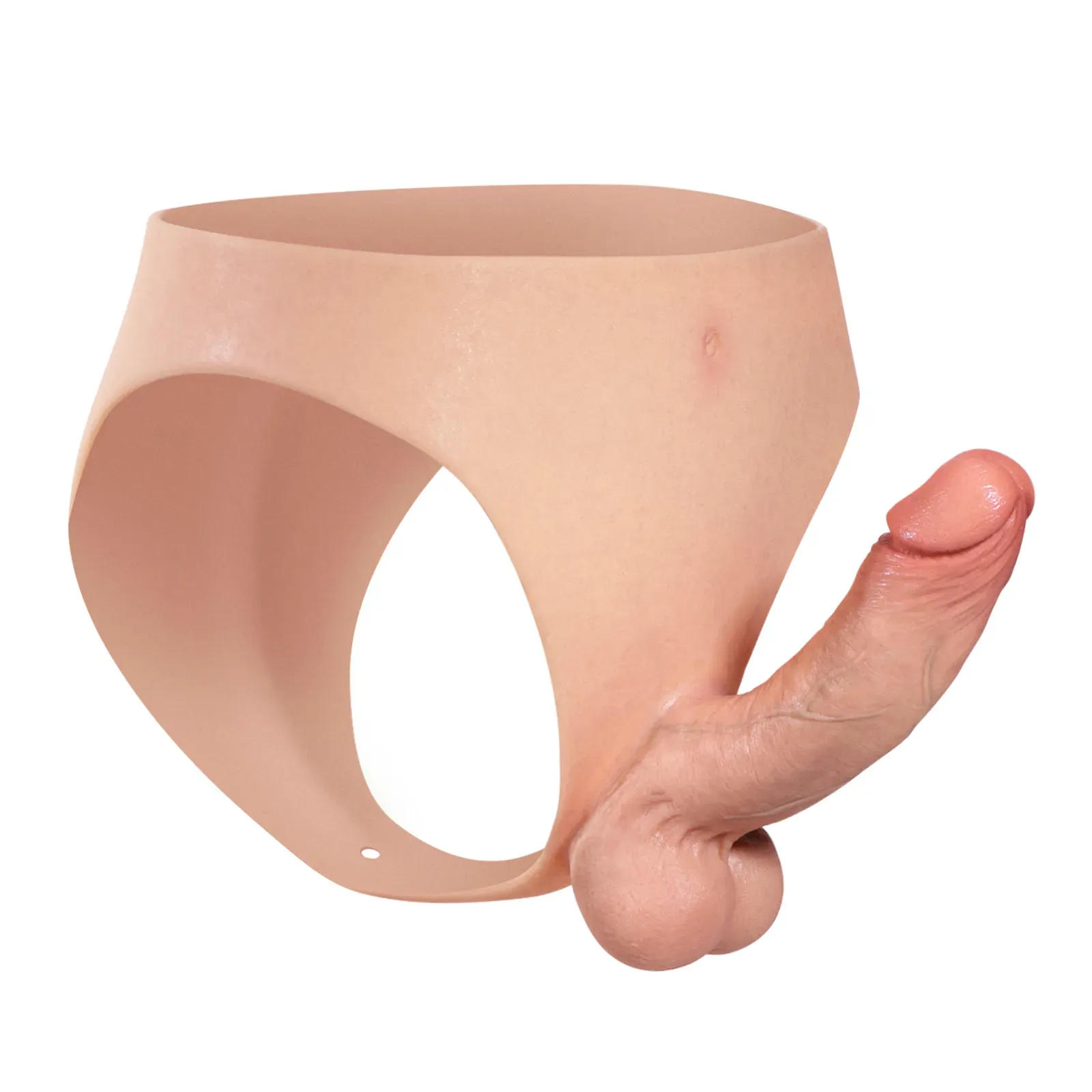 Mjuk Realistisk Strap on Silikon Dildo 