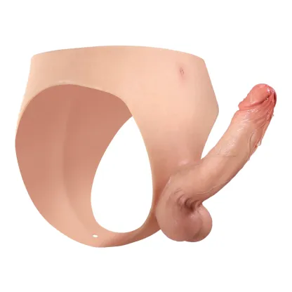 Mjuk Realistisk Strap on Silikon Dildo 