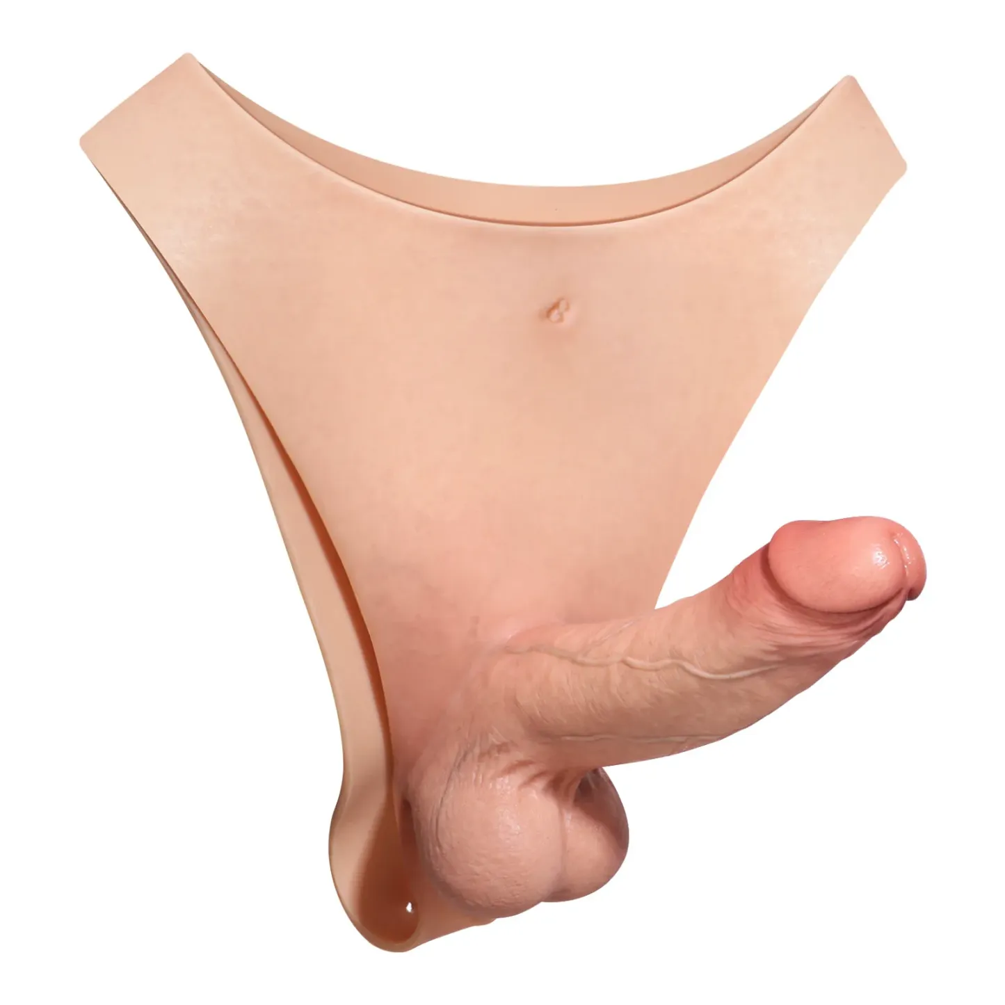 Mjuk Realistisk Strap on Silikon Dildo 