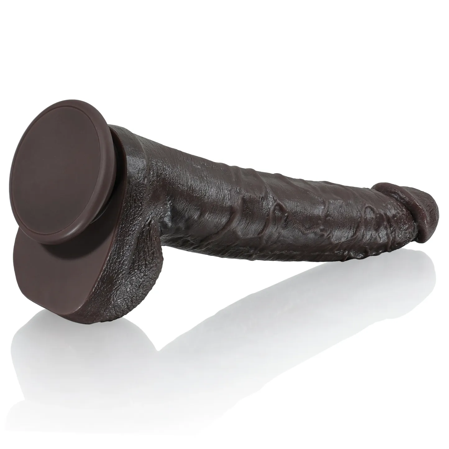 Mjuk Stor Svart Dildo Sugpropp 27.5cm