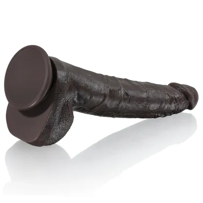Mjuk Stor Svart Dildo Sugpropp 27.5cm