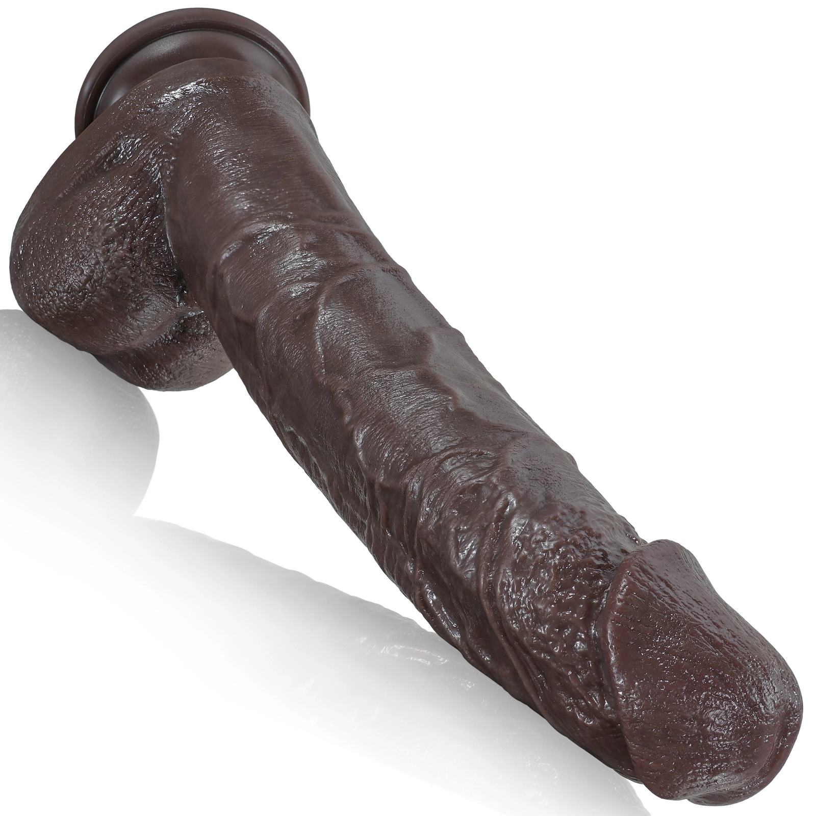 Mjuk Stor Svart Dildo Sugpropp 27.5cm