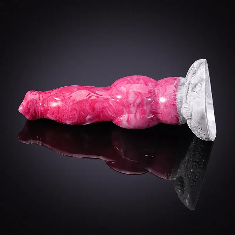 Naturtrogen Rosa Silikon Dog Dildo 21cm