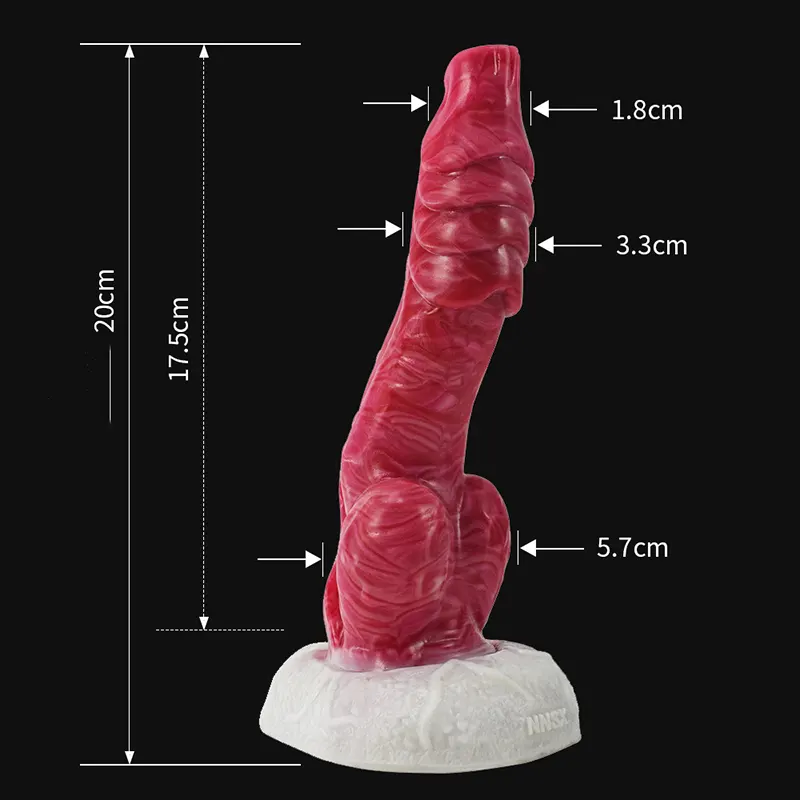 Naturtrogna Silikon Vevaxel Dog Dildo 20 cm