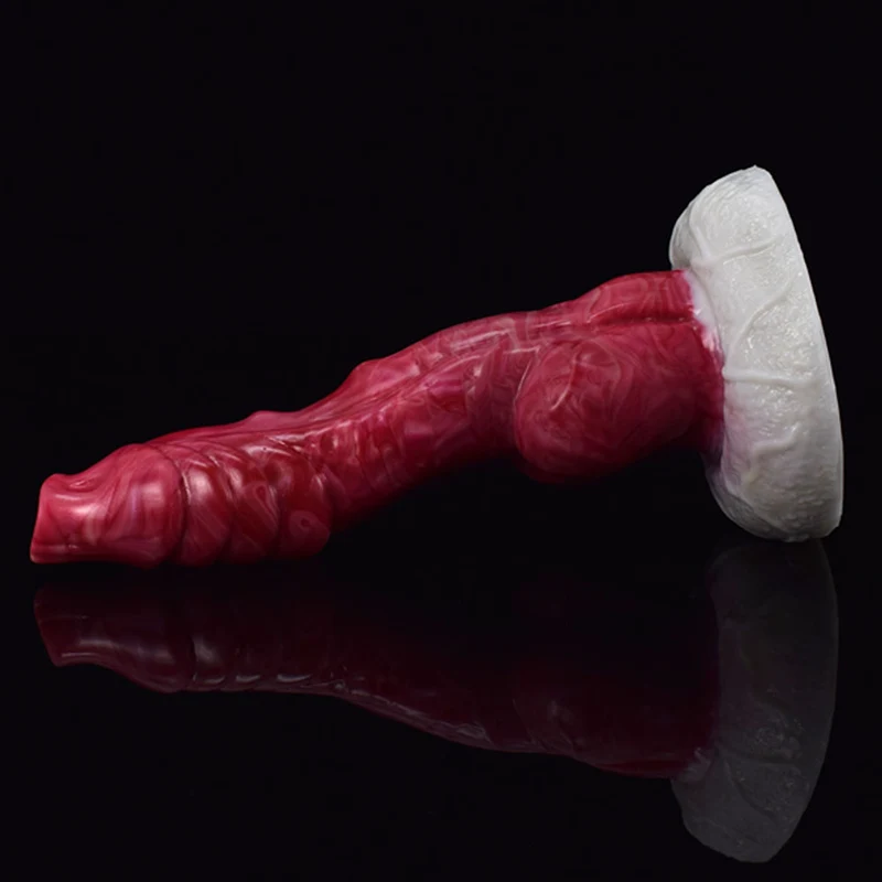 Naturtrogna Silikon Vevaxel Dog Dildo 20 cm