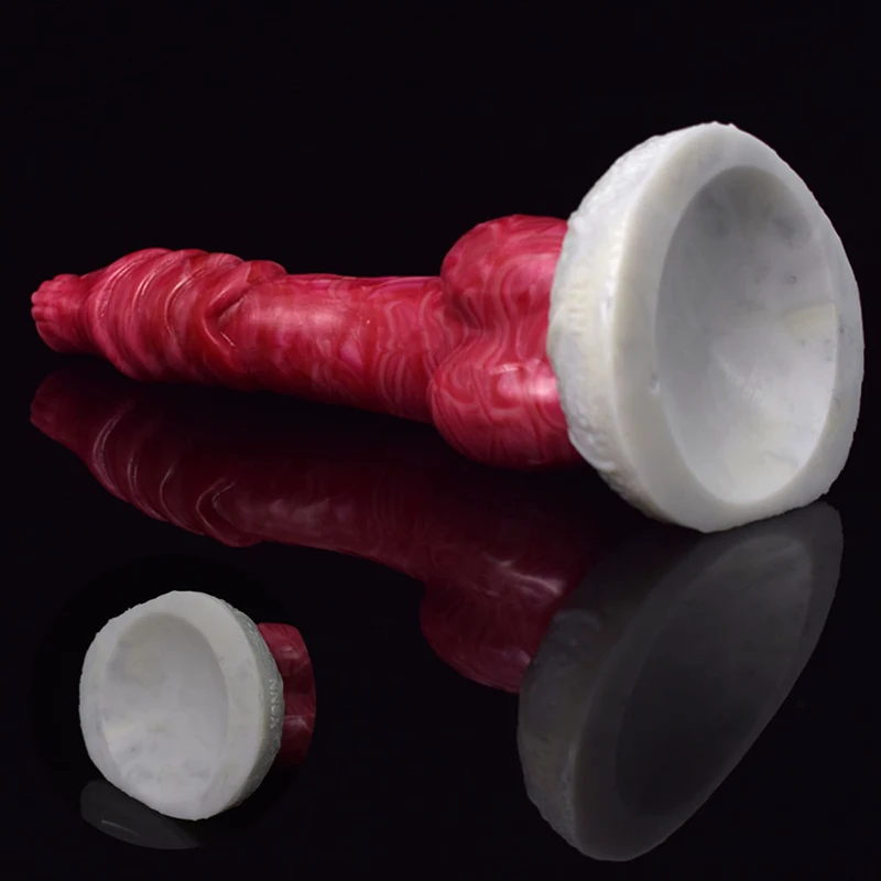 Naturtrogna Silikon Vevaxel Dog Dildo 20 cm