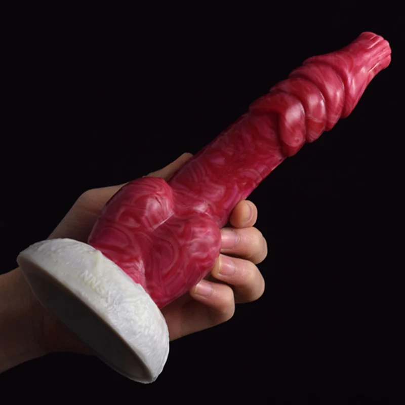 Naturtrogna Silikon Vevaxel Dog Dildo 20 cm