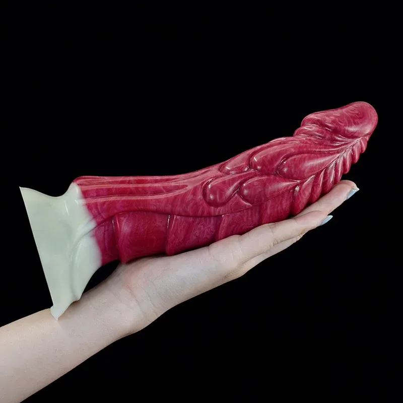 Naturtrogna spetsig silikon Dragon Dildo 21,2cm
