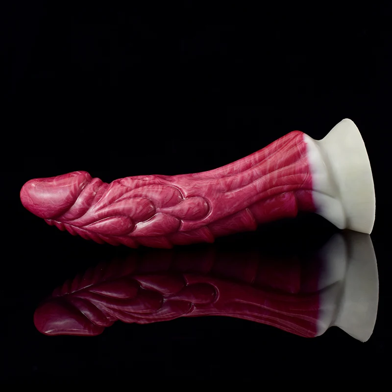 Naturtrogna spetsig silikon Dragon Dildo 21,2cm