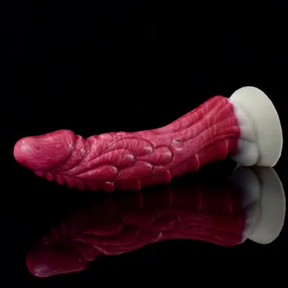Naturtrogna spetsig silikon Dragon Dildo 21,2cm