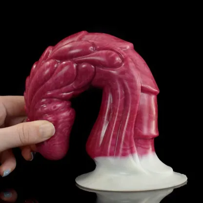 Naturtrogna spetsig silikon Dragon Dildo 21,2cm