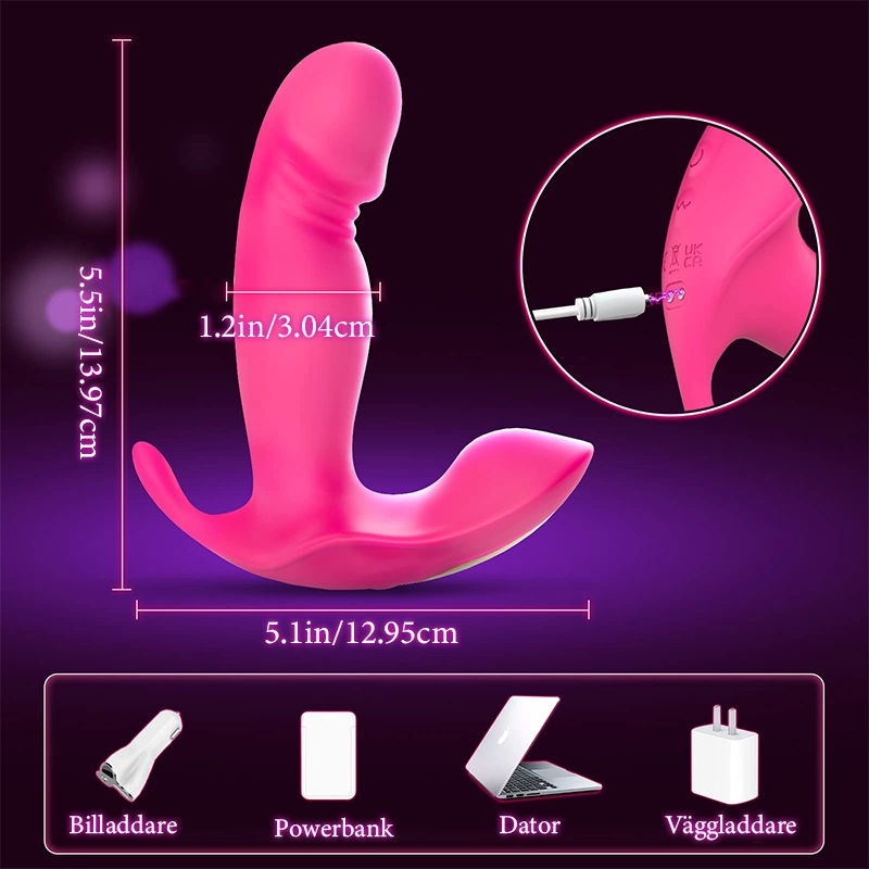 10 Vibrerande & Vickande Fjärrkontrollerad Panty Vibrator