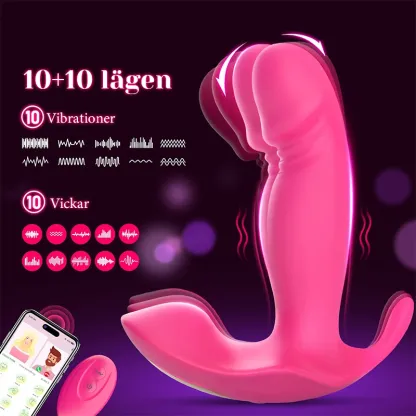 10 Vibrerande & Vickande Fjärrkontrollerad Panty Vibrator