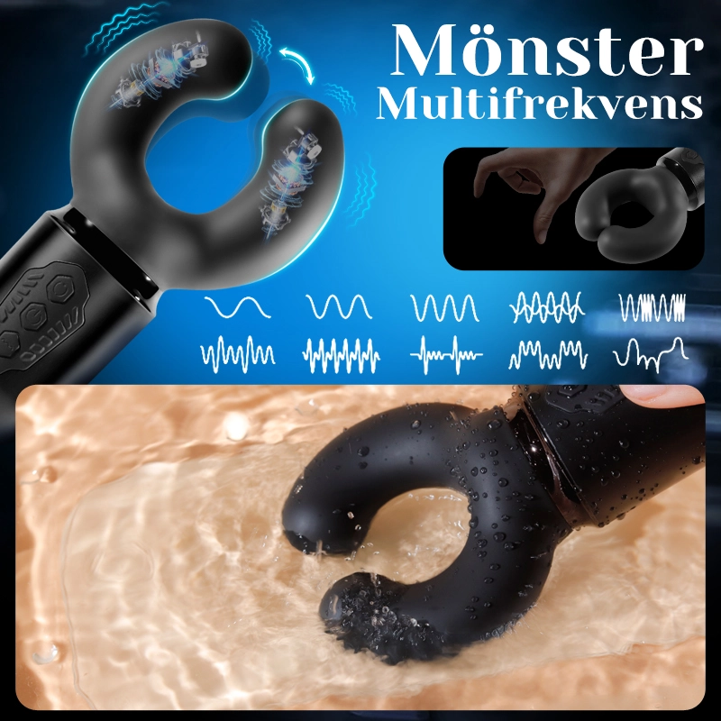 Penis Vibrator 10 Klippande Vibrerande 100% Vattentät