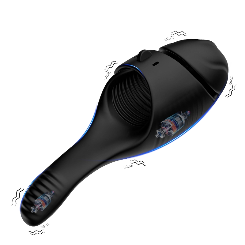 Dubbla Motorer Penis Vibrator 10 Vibrationsjusterbar Spänne