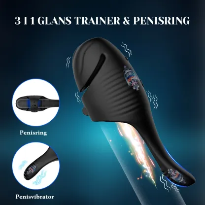 Dubbla Motorer Penis Vibrator 10 Vibrationsjusterbar Spänne