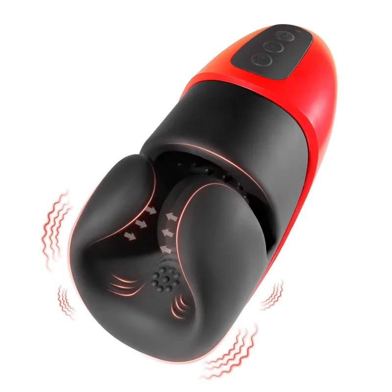 Penis Vibrator 10 Klämmande Vibrerande Manlig Masturbator