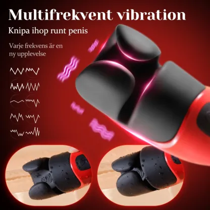 Penis Vibrator 10 Klämmande Vibrerande Manlig Masturbator