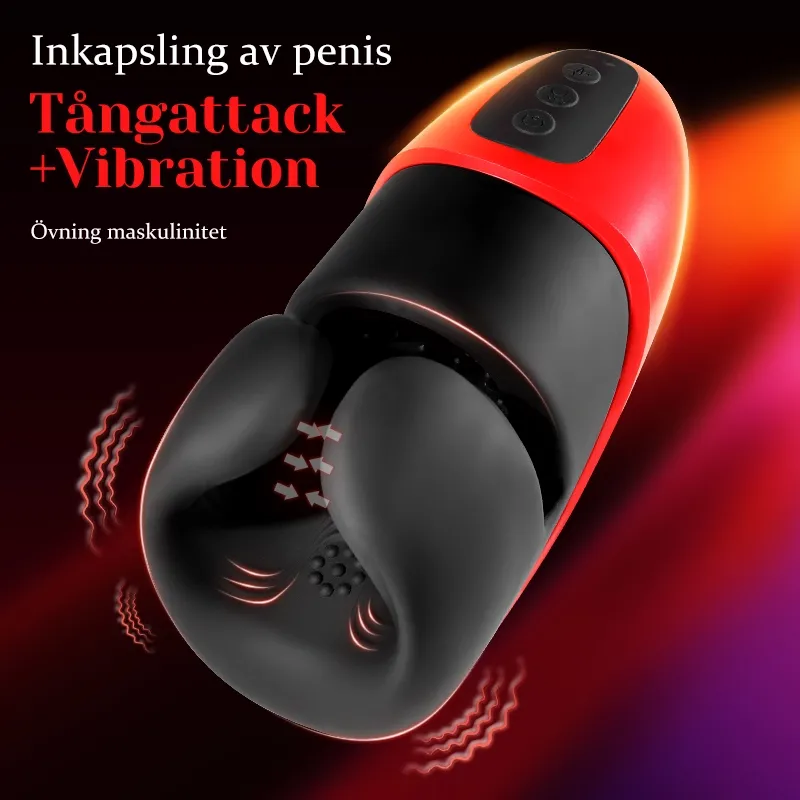 Penis Vibrator 10 Klämmande Vibrerande Manlig Masturbator