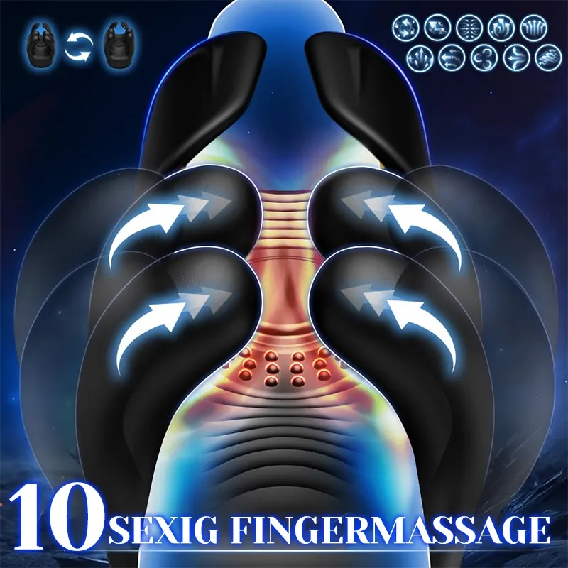Penis Vibrator 10 Pulserande Vibrerande Finger Penismassager